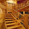 custom log stairs